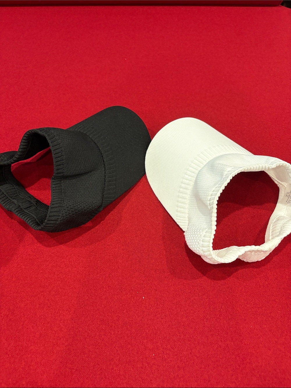 Black and White Ladies Knit Golf Visor - Set of Two
One size